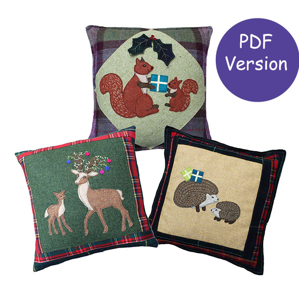 Cushion Patchwork Cushion Robin Squirrel Red Squirrel British